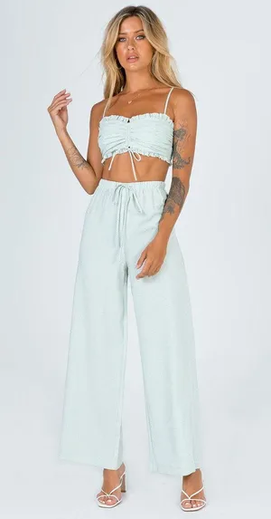 Princess Polly Tidelands Set Two-Piece Gingham Green thumbnail 1