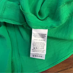DKNY Kelly Green Drop Waist Flutter Sleeve Ruffle Hem Dress Size 2 💚🍄 thumbnail 11