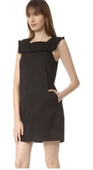 Madewell Black Sundream Fringe Cotton Shift Dress thumbnail 1