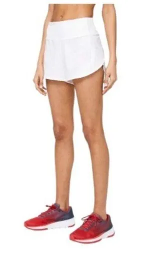 Lululemon Speed Up Shorts Long 4” Updated Fit Light Gray Size 4 Workout Gym Cute thumbnail 2