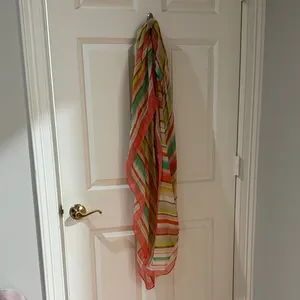 Colorful Striped Scarf vintage lightweight thumbnail 2