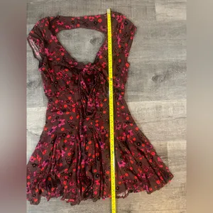 FREE PEOPLE It Takes Two Wrap Dress in Plum Multi thumbnail 8