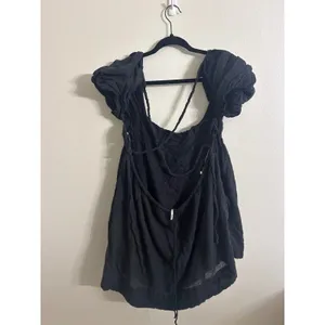 Free People Endless Summer Marina Tie Back Cotton Babydoll Dress Black Size XS thumbnail 5