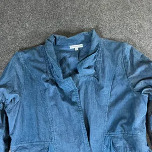 Crosstree Lane Blue Corduroy‎ Mesh Lace Embroidered Jacket Boho XL Cottagecore thumbnail 2
