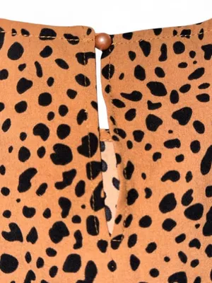 SheIn Maternity Animal-Print Ruffled Sleeve Blouse Top thumbnail 6