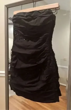 Express Black Mini Formal Dress Size 0 NWT thumbnail 1