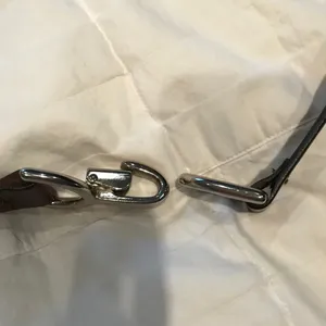 Brown leather adjustable belt size small thumbnail 3