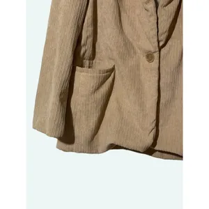 Cider Corduroy Blazer Beige One Button Lined Jacket Women’s Small thumbnail 5