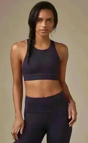 Lululemon Fast And Free Black Grape Bra,‎ Size 6 thumbnail 1