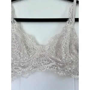 Free‎ People Intimately Adella Lace Bralette Ivory White Floral Boho Small thumbnail 3