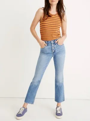 Madewell‎ Cali Demi Boot Jeans Size 25 Blue Dory Wash Comfort Stretch Pant Retro thumbnail 12