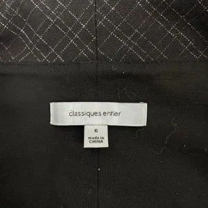 Classiques Entier Check Sheath Dress Bow Neck Gray Brown Size 6 thumbnail 10