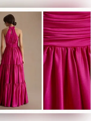 Mac Duggal High-Neck Satin Formal Dress thumbnail 3