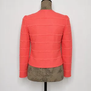J. Crew Cropped Coral Frayed Tiered Blazer Sz. 2 Prep Business Casual thumbnail 10