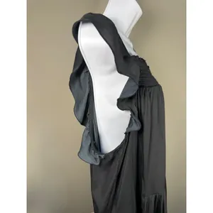 Free People Movement Want Your Love Black Smocked Mini Dress M‎ Balletcore Boho thumbnail 5