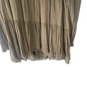 American Eagle Women's Size XS Olive‎ Green Tiered Babydoll Top thumbnail 4