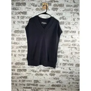 Loft | women knitted blue sweater vest thumbnail 10