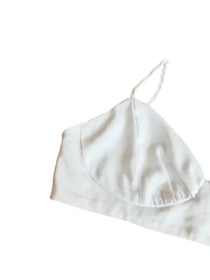 Princess Polly White Ivory Triangle Bralette Adjustable Strap Size 6 Women's thumbnail 8