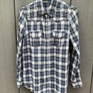 Love Stitch Plaid Western Shirt With Studs thumbnail 9