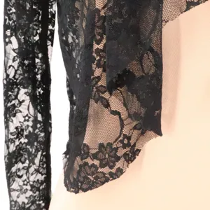 Sara Mique Sheer Floral Lace Bolero Shrug Size S Black Dark Coquette NWT VTG Y2K thumbnail 3