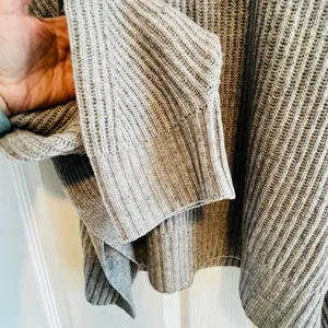 PHARAOH Knit Sweater Grey Wool Cashmere Blend Cropped Pullover Quiet Luxury M thumbnail 6