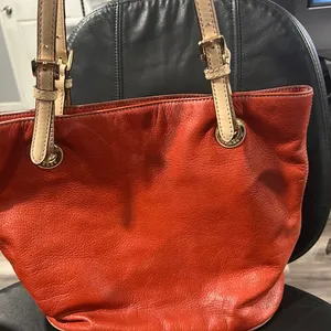 Michael Kors Burnt Orange Leather Tote with Tan Straps thumbnail 4