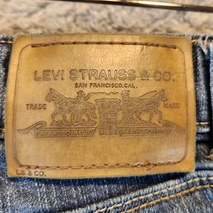Levis‎ Jeans Womens 14 (Fits 25x28) Medium Wash Stretch Low Rise Straight Leg thumbnail 8