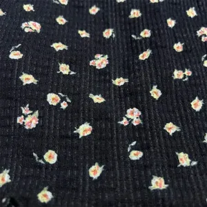 NWT Billabong Women's XS Floral V-Neck Short Sleeve Waffle Knit Top Multicolor thumbnail 3