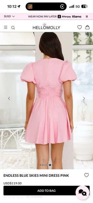 Hello molly ENDLESS BLUE SKIES MINI DRESS PINK thumbnail 3