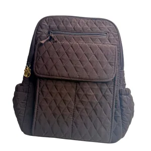 VERA BRADLEY Woman's Quilted Large Backpack Carryall Chocolate Brown thumbnail 1