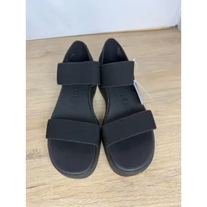 Aerosoles Freedom Sandal Womens 7.5 Black Platform Wedge Comfort thumbnail 5
