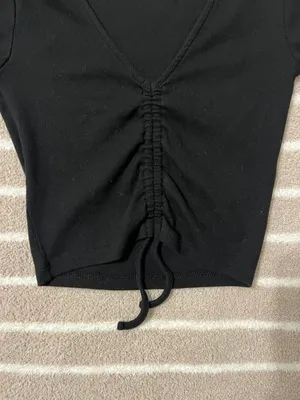 Zara Black Crop Top thumbnail 2