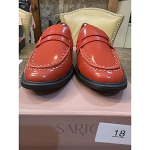 Franco Sarto Women's Red Patent Leather Eden Studded Loafers Slip On Size 8 thumbnail 5