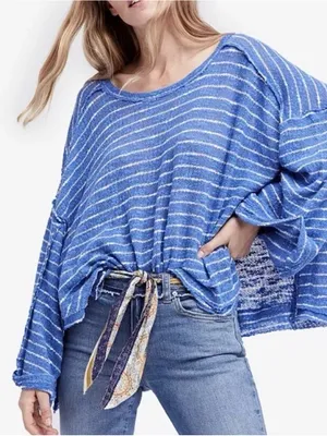 We The Free Free People Cotton Oversized Hacci-Knit Top thumbnail 1