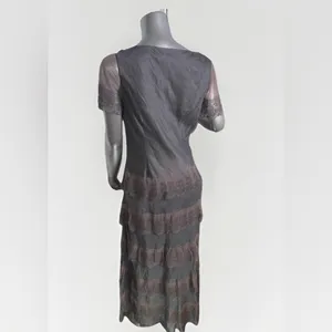 Sundance Sz 10 Women Maxi Dress Lace Tiered Linen Embroidered Whimsy Fairy Boho thumbnail 7