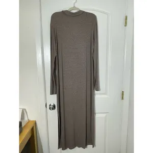 LNA Sweater Dress 2X Brown Stretch Knit Side Slit Granola Girl Minimalist NWT thumbnail 5