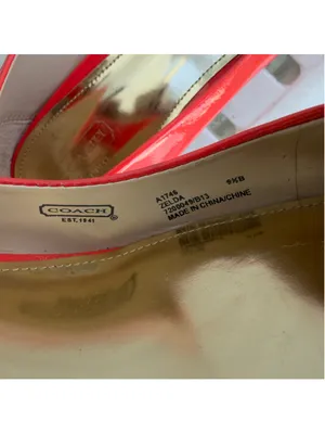 Women's Coach Zelda Red Patent Leather Heels Size 9.5 thumbnail 6