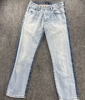 Levis Made Crafted Womens Two Tone Side Stripe Straight Leg Jeans 26 Cotton Blue thumbnail 1