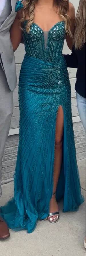 Prom Dress Blue Size 0 thumbnail 3