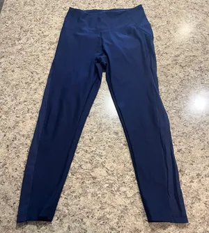 TJ Maxx Navy Blue Mesh Detailing Leggings thumbnail 2