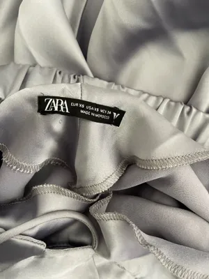 Zara Silver Satin Effect Cut Out Back Midi Dress thumbnail 5