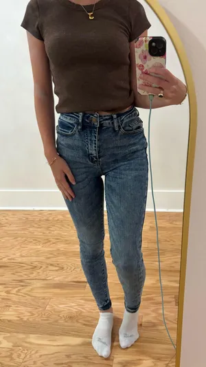 Judy Blue Skinny Fit Acid Washed Jeans thumbnail 1