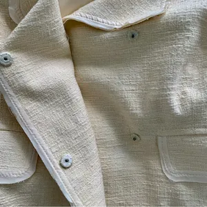Banana Republic Boxy Jacket Cream Size 4 thumbnail 4