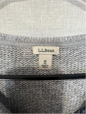 L.L. Bean Blue And Purple Striped Ombré Crewneck Pullover Knit Sweater thumbnail 4