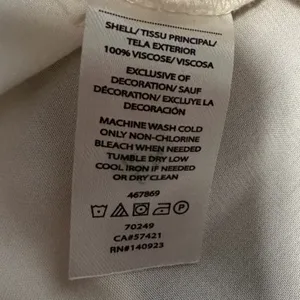 LOFT Cream Top with Blue Embroidery thumbnail 5