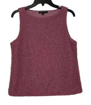 Banana Republic Women Small Fuzzy Knit Tank Sweater‎ Vest Crop Sleeveless Top thumbnail 1