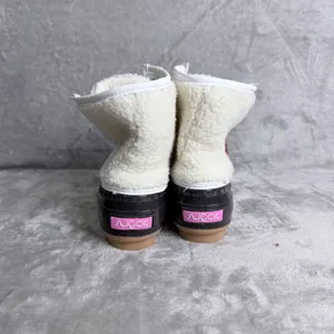 Sugar Skipper Duck Boots Sherpa Faux Fur Rain Boots Women Size 6 Brown Cream thumbnail 4
