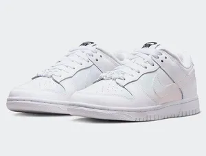 NIKE W DUNK LOW SE WHITE/MULTI-COLOR-BLACK thumbnail 1