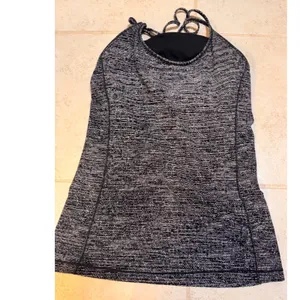 Lululemon Free To Be Serene Tank Top Black Ice Gray Strappy Back Size 8 thumbnail 3