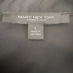 Marc New York Andrew Marc Black Button Front Blouse Puff Pleated Sleeve Top L thumbnail 7